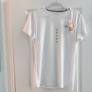 adidas White Short Sleeve Tee